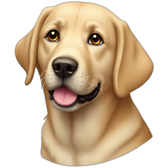 Un cane labrador che sorride emoji