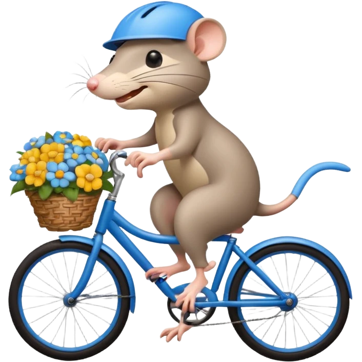 a-cheerful- rat-riding-a-blue-bicycle,-wearing-a-cute-helmet,-with-a-big-smile-and-a-basket-full-of-flowers-on-the-front.-bright,-cartoonish-style,-simple-and-fun. emoji