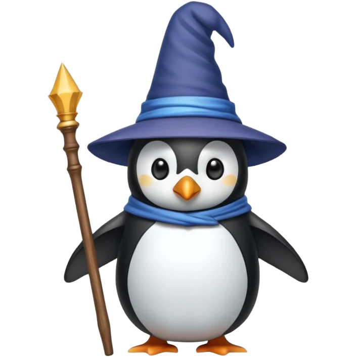 Penguin Wizard emoji