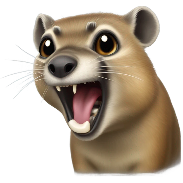 Screaming hyrax emoji