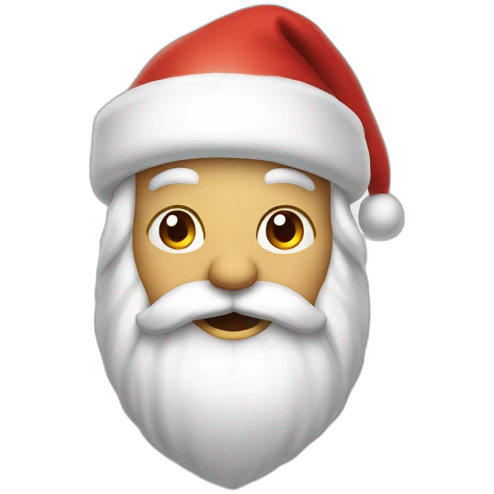 santa hushing and winking emoji