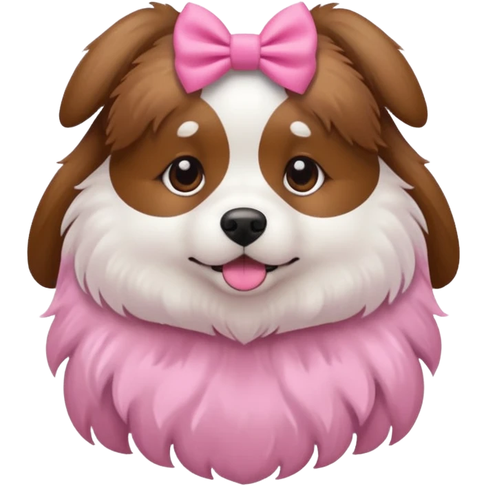 Dog with pink bow emoji