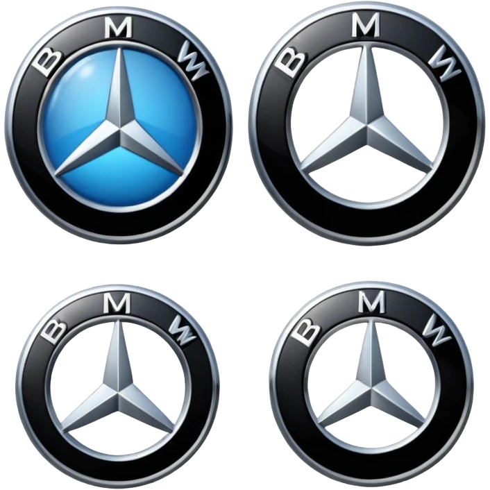 mercedes and BMW logo emoji