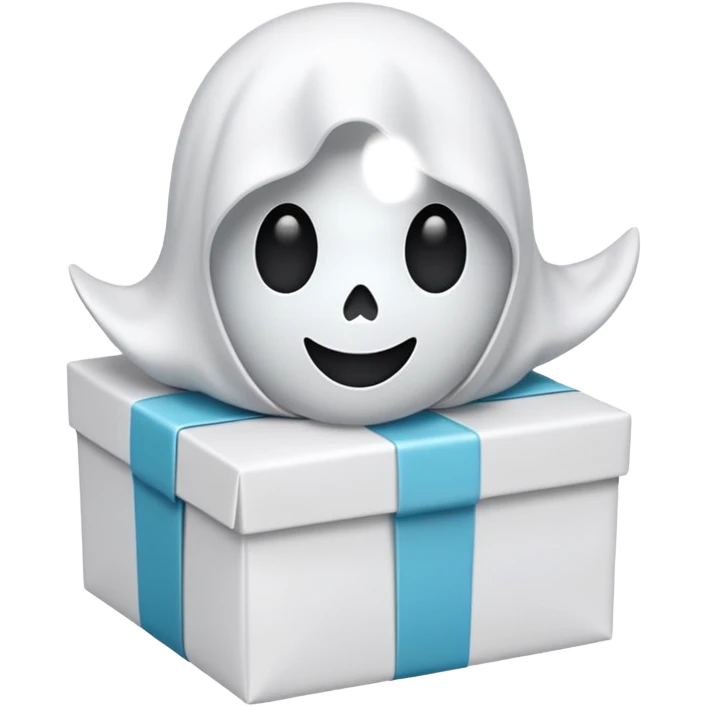 ghost shaped gift emoji