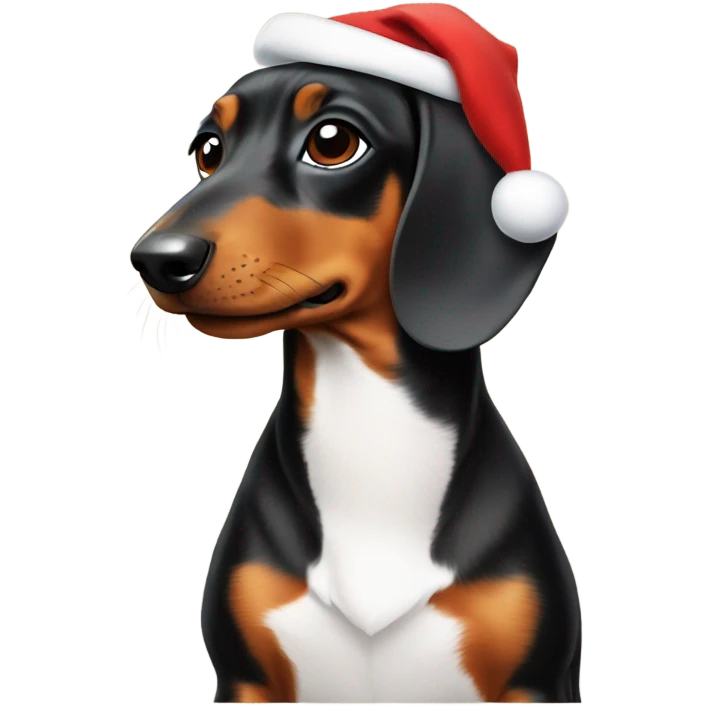 Daschund Christmas emoji