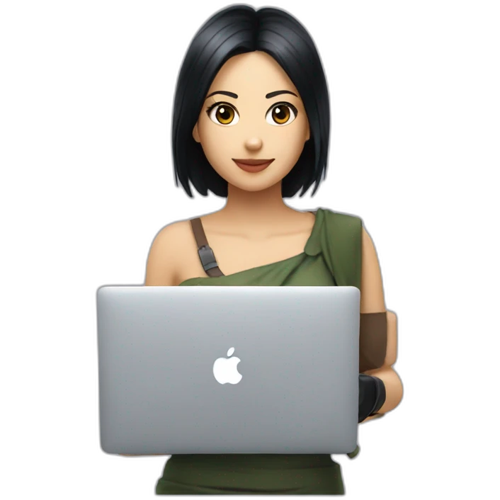 nico-robin-with-a-macbook emoji