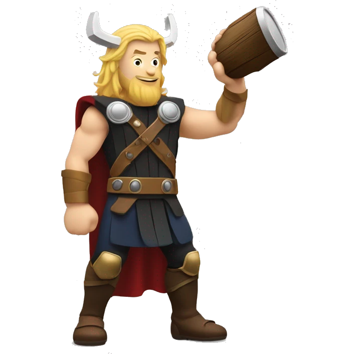 Thor qui bois une biere emoji