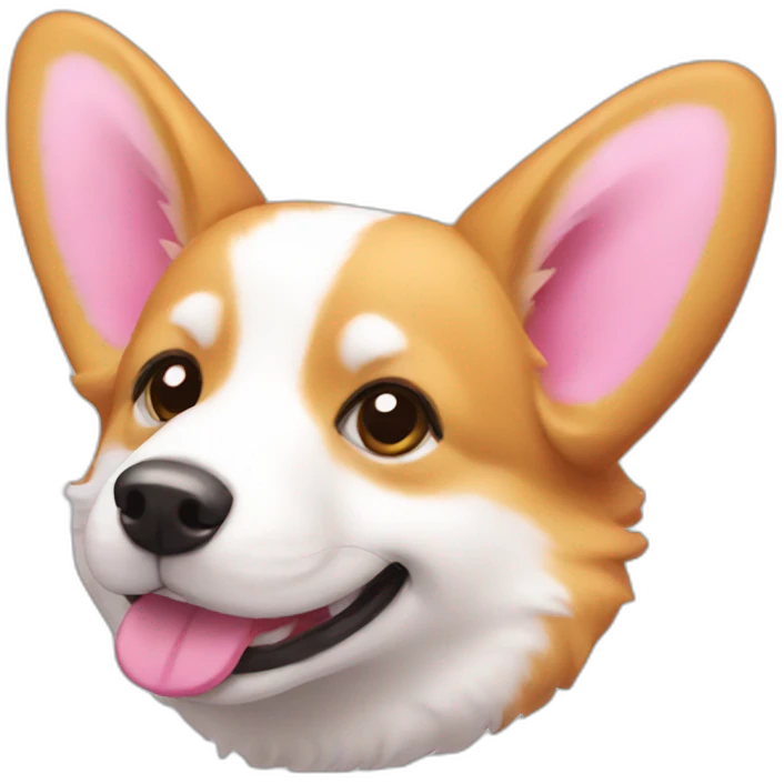 really pink corgis  emoji