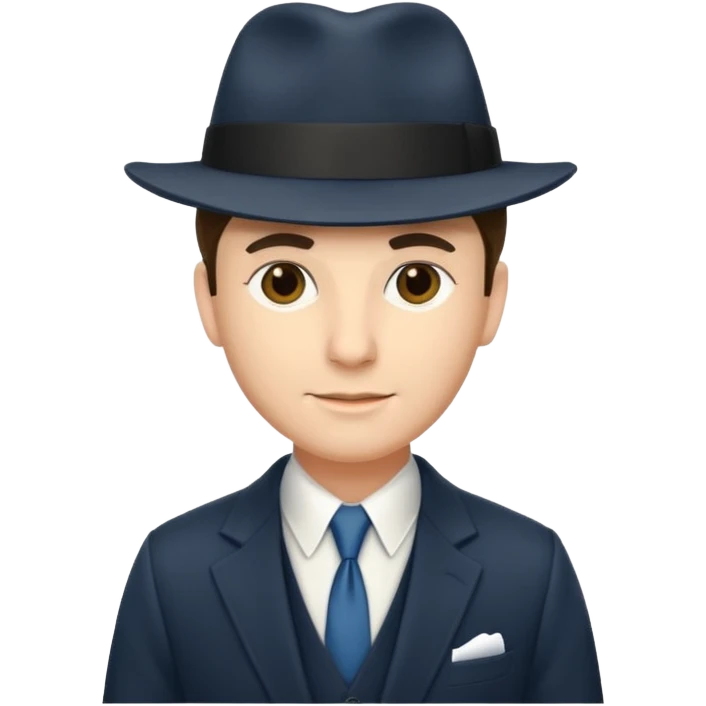 new yorker with hat and suit emoji