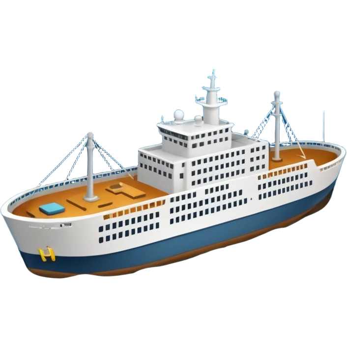 Hydroacoustic map showing radio waves from a ship on the water surface scanning down to the seabed emoji
