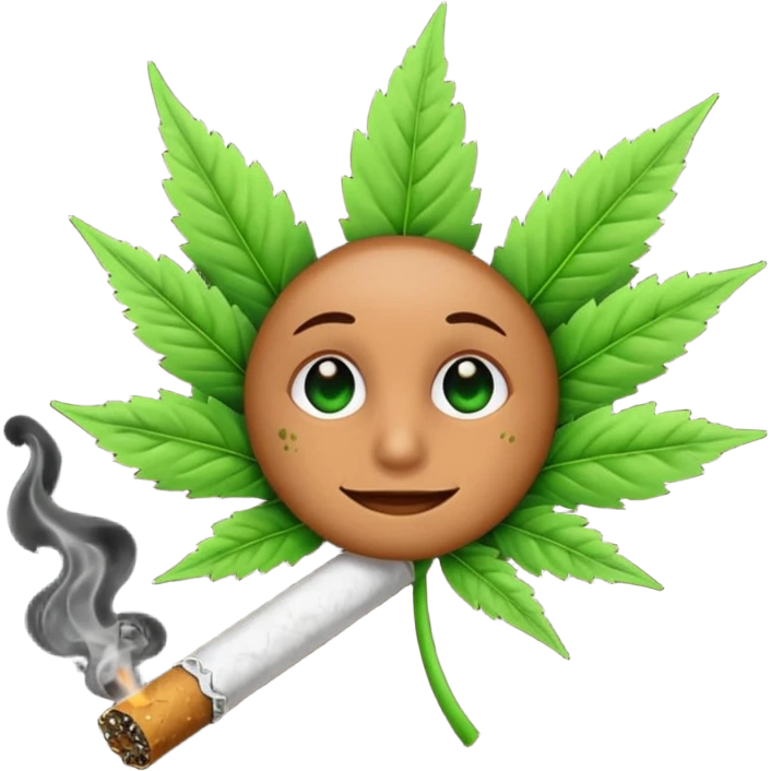 Talking weed joint  emoji