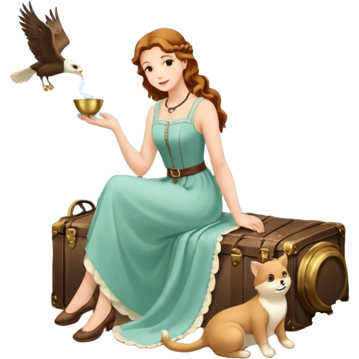 собачья голова и метла emoji