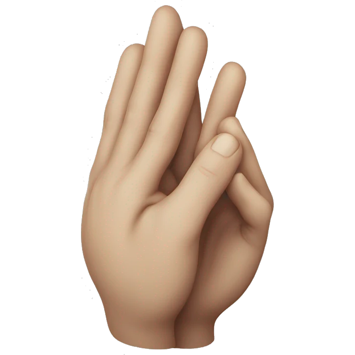 Praying hands with heart emoji