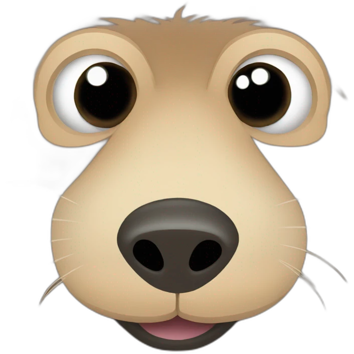 Mole with Capybara eyes emoji
