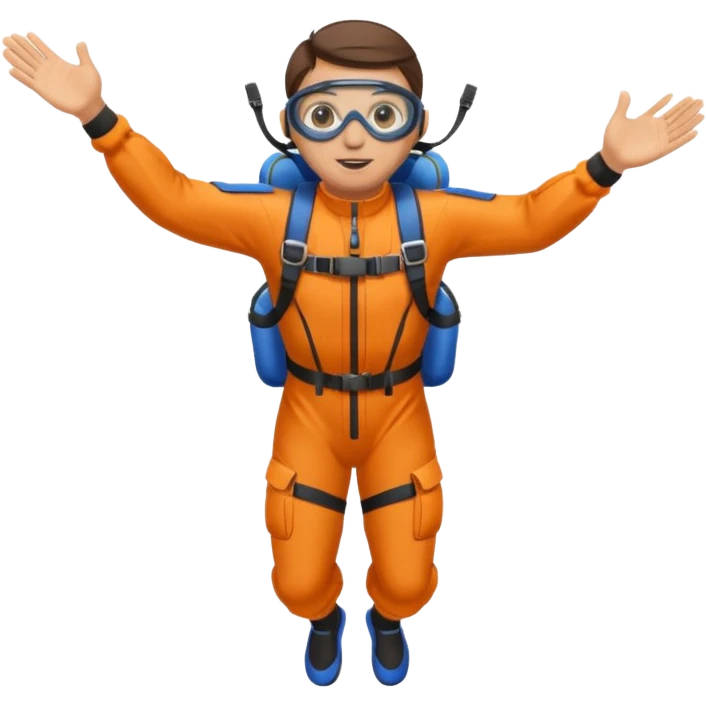 parachute diver emoji