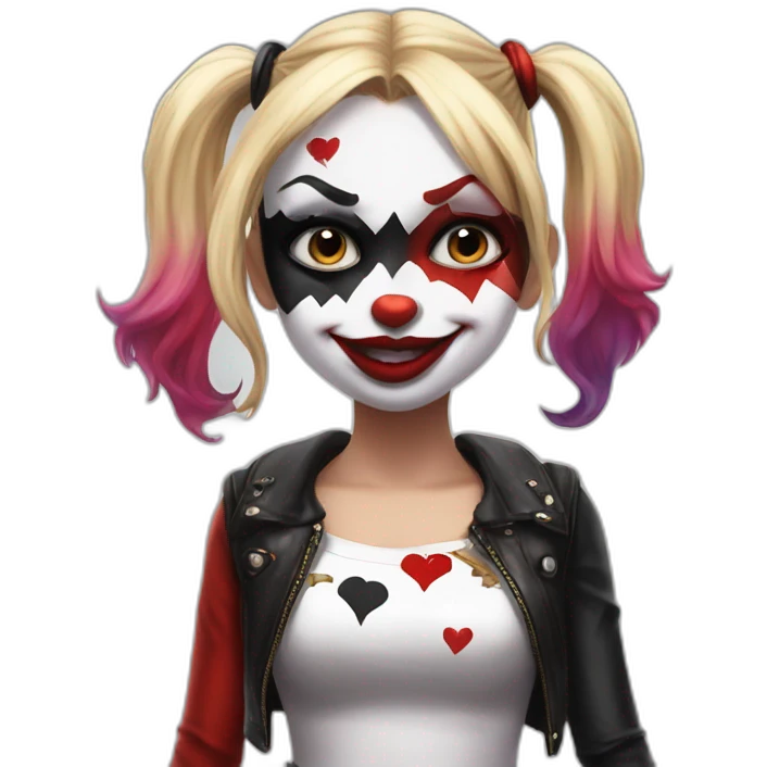 Harley Quinn mandando beso emoji