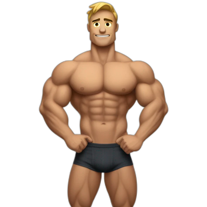 Homme musclé tout le corps  emoji