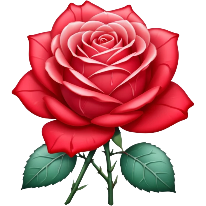 An icy rose emoji