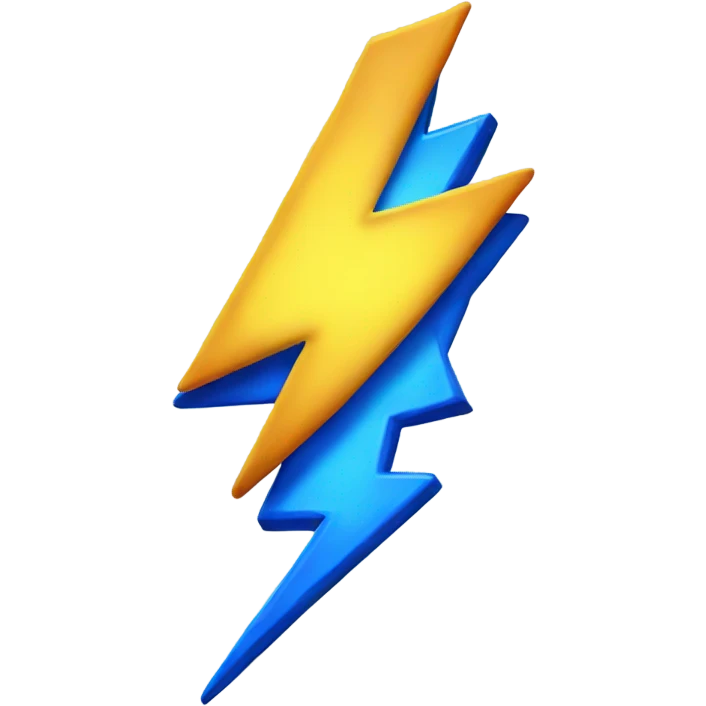 Blue lightning bolt emoji