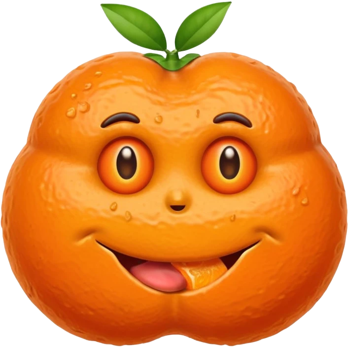 caca qui mange une clémentine emoji