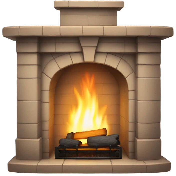 Realistic fireplace  emoji
