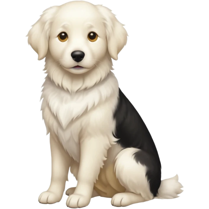 white retriver full image sitting emoji