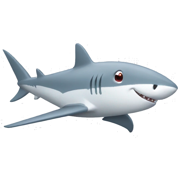 Shark driving a plane emoji