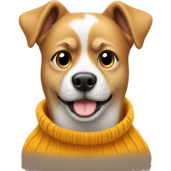 dog mit einem pulli emoji