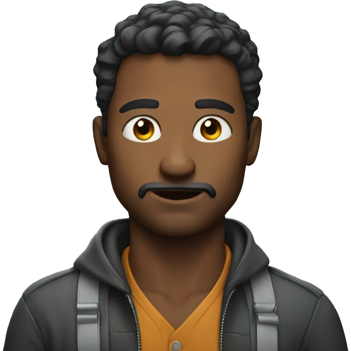 Man with a boom emoji