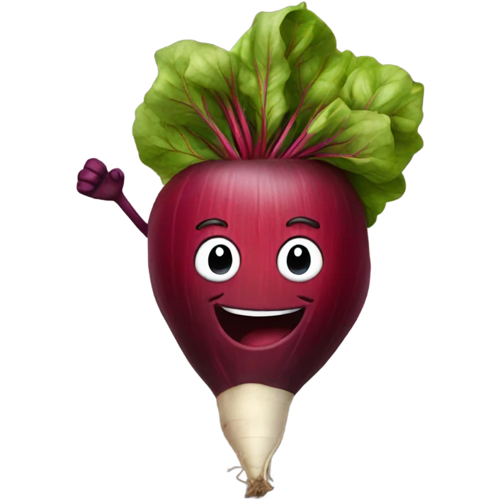 happy beetroot high five emoji