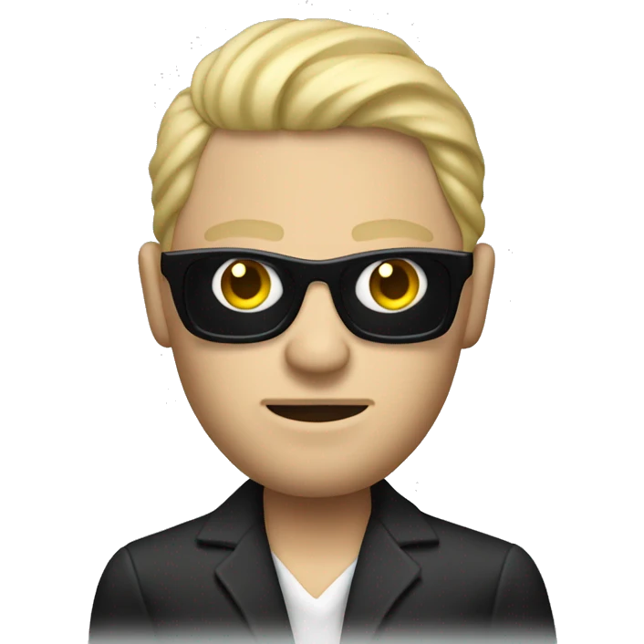 Blonde mafia man as string puppet emoji
