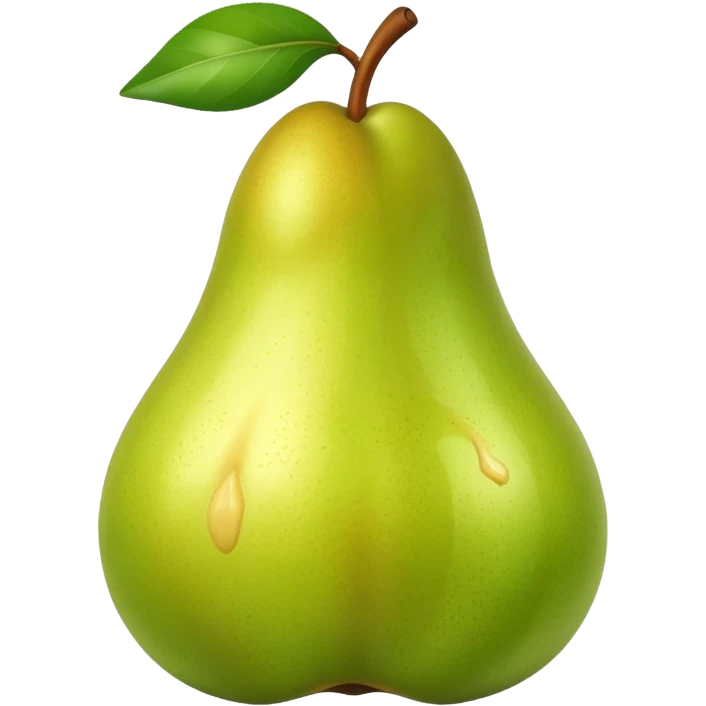 Birne mit Butter und süßen gesichg emoji