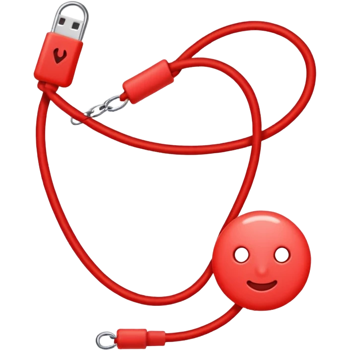 straight red string  emoji