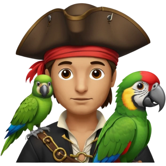 pirate and parrot emoji