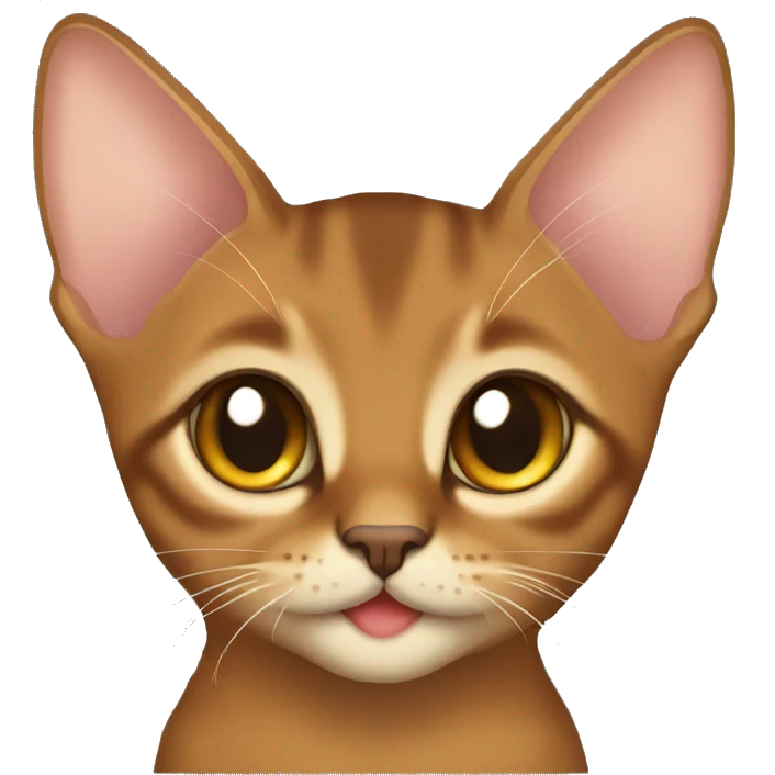 Abyssinian kitten laying emoji
