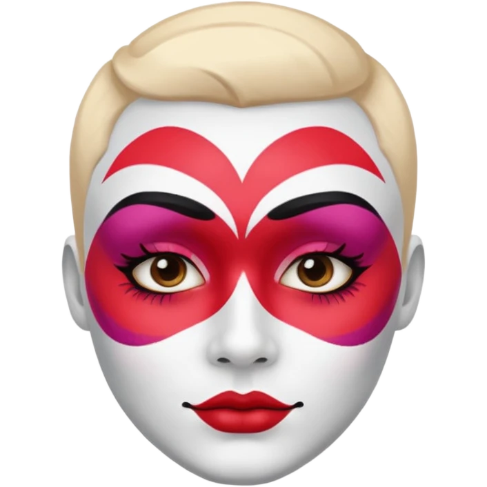 Fan with Face Paint emoji