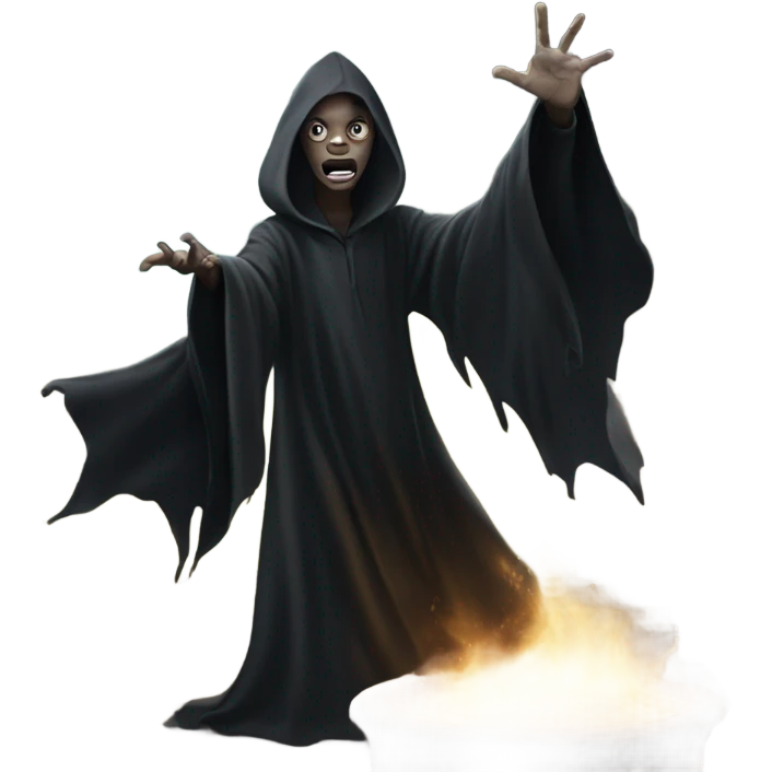 Harry Potter casting a spell at a dementor emoji