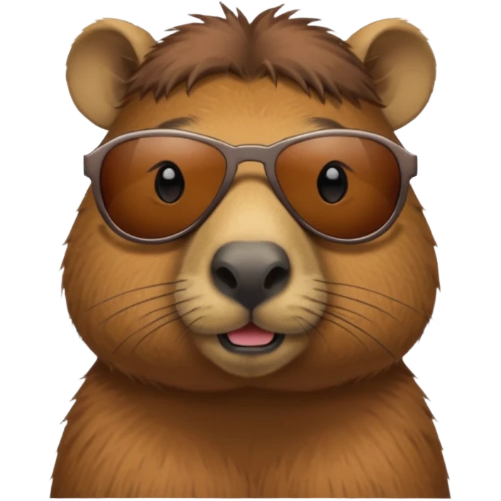 Capybara wearing sunglasses emoji