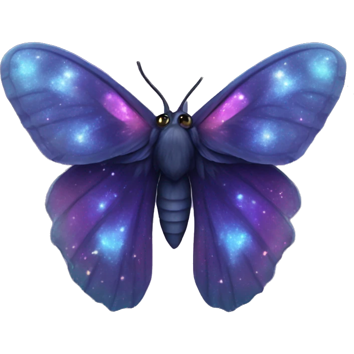 Galaxy colored moth  emoji