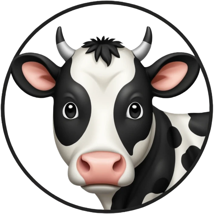 circle filled with cow print emoji