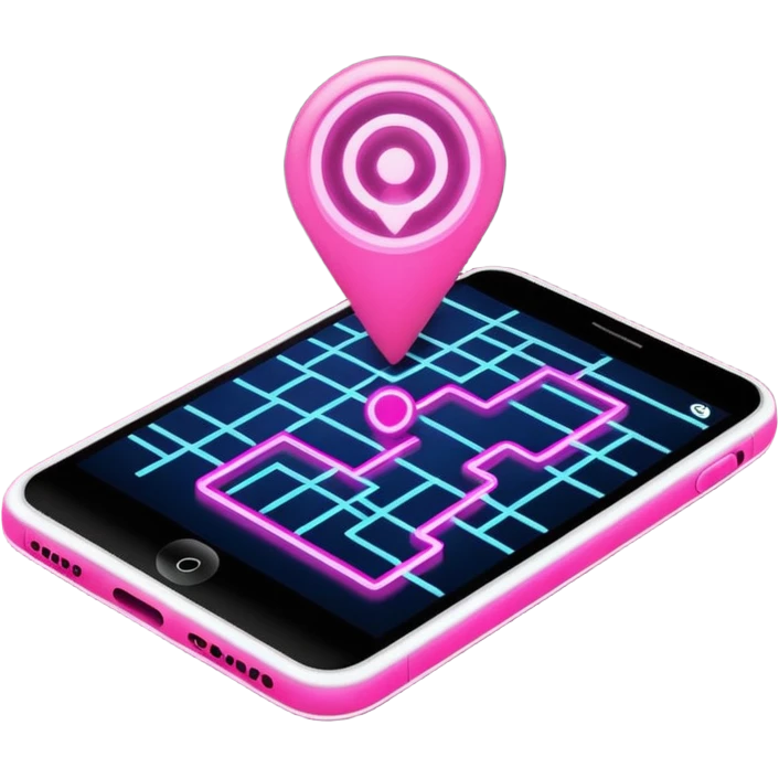 pink gps map lines emoji
