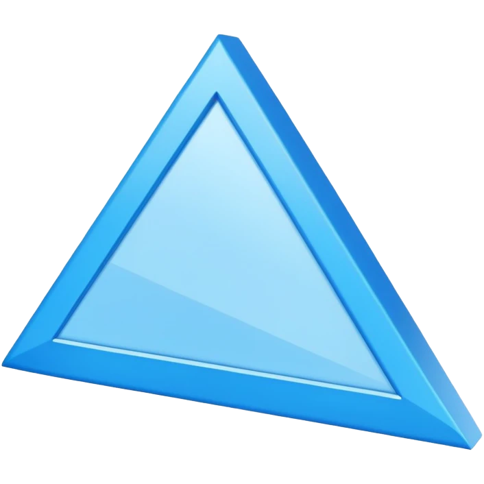 Blue triangle shape emoji