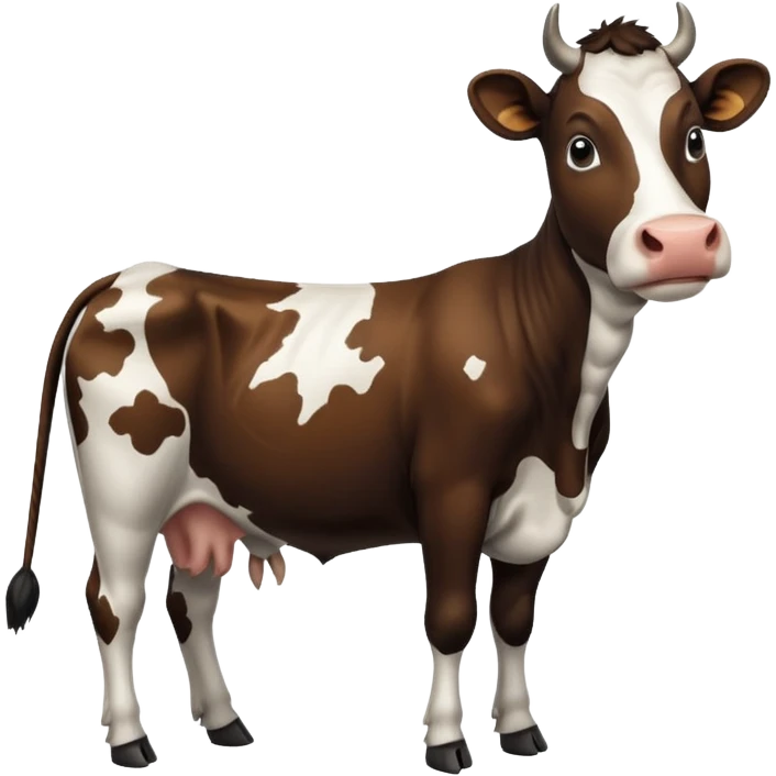 white black cow tail emoji
