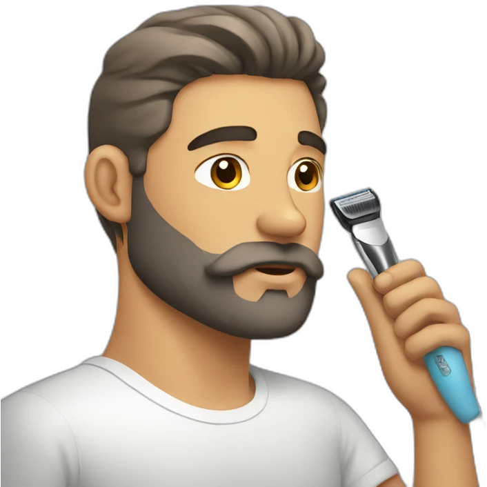 man shaving beard emoji