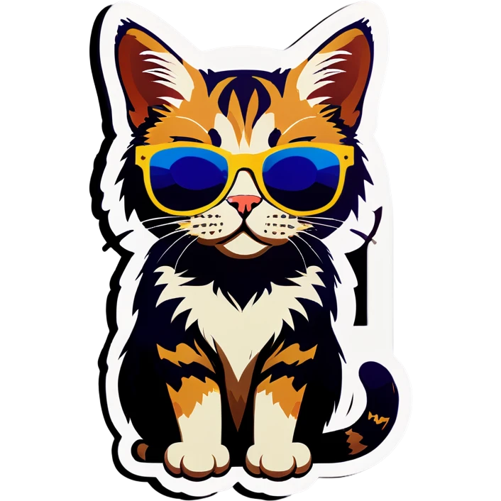Cat with sunglasses emoji