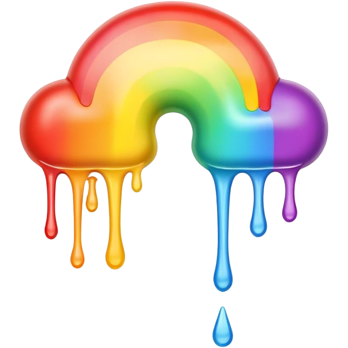 Melting rainbow emoji