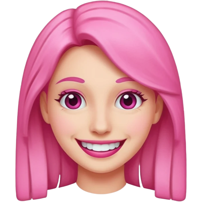 Pink skinned woman emoji