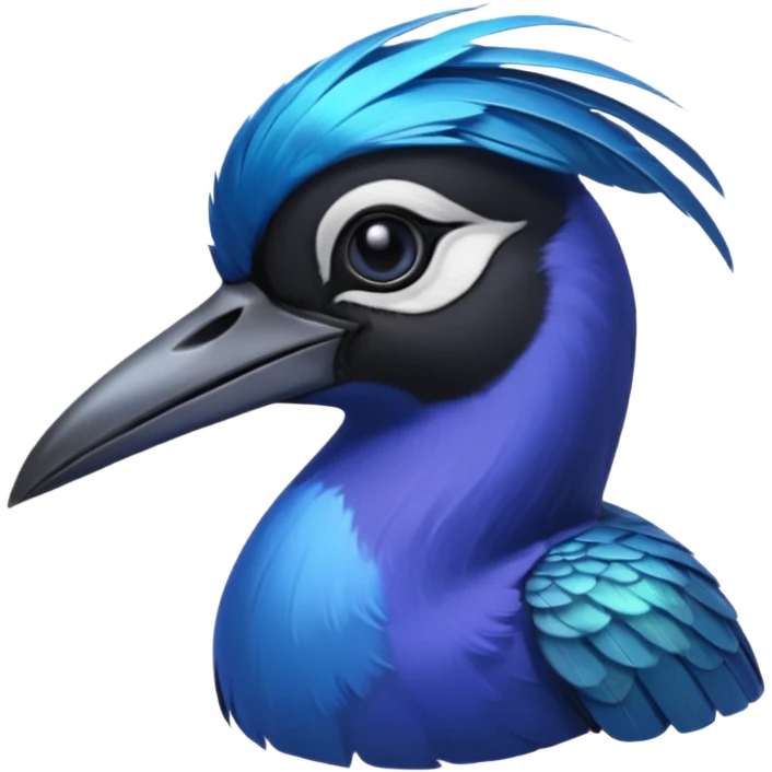 Blue Sicklebill headshot emoji