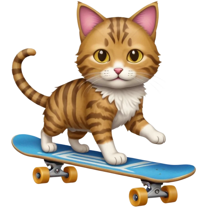 Cat on a skateboard  emoji