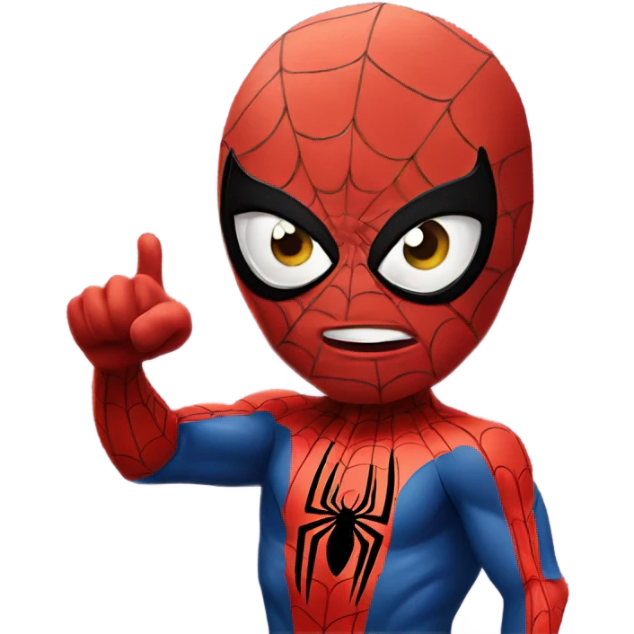spider man holding two thumbs down emoji